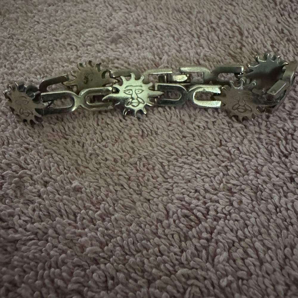 Silver Sun Motif Bracelet